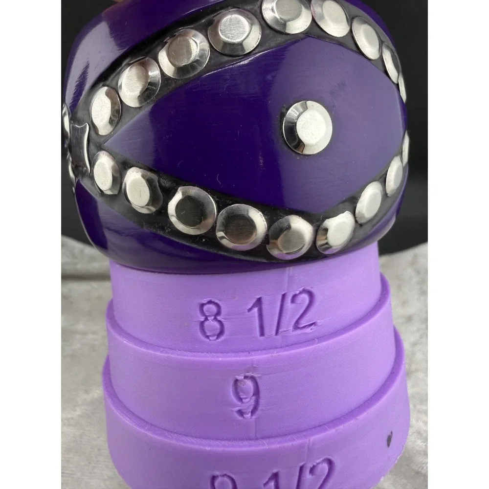 Vintage Purple Bangle Bracelet Chunky Studded‎
